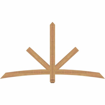 Ekena Millwork Alberta Smooth Timber Gable Bracket, Western Red Cedar, 72"W x 39"H x 1 1/2"D x 3 1/2"F, 13/12 Pitch GBW072X39X0204ALB00SWR